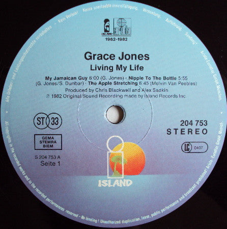 Grace Jones : Living My Life (LP, Album, RE)