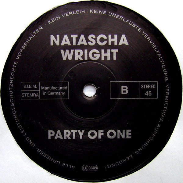 Natascha Wright : Party Of One (12")