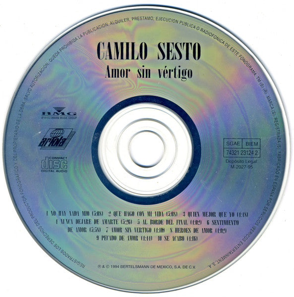 Camilo Sesto : Amor Sin Vertigo (CD, Album)