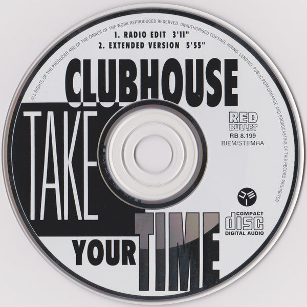 Club House : Take Your Time (CD, Single)