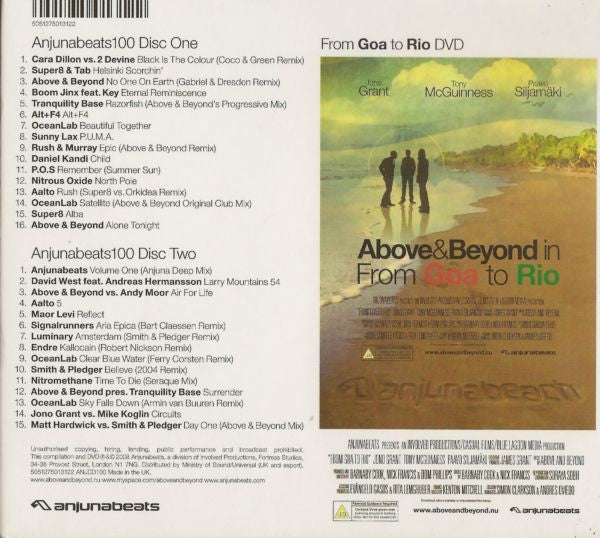Above&Beyond* : Anjunabeats100 + From Goa To Rio (2xCD, Comp, Mixed + DVD-V)