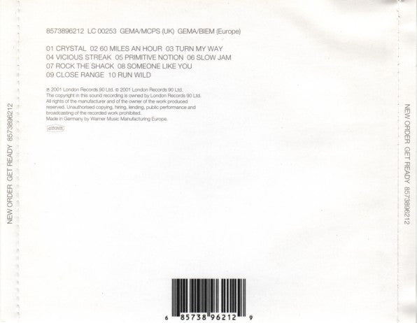 New Order : Get Ready (CD, Album)
