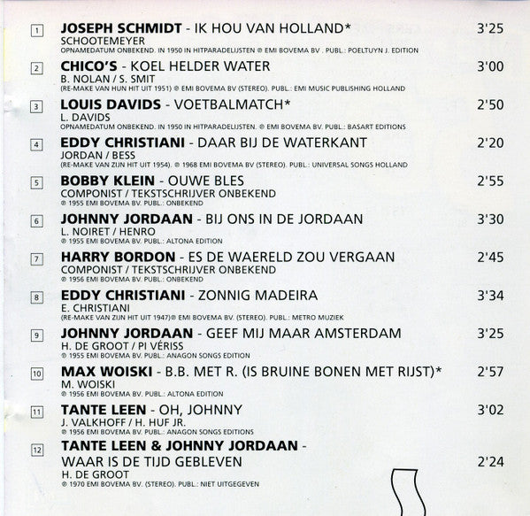 Various : Nederlandse Hits 50-er Jaren (CD, Comp)
