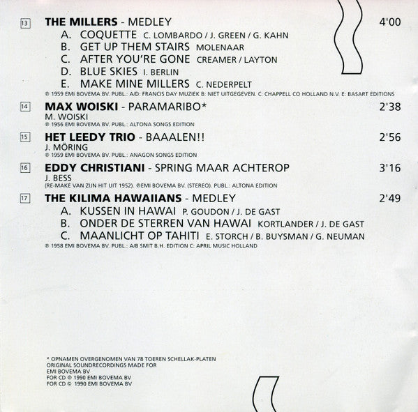 Various : Nederlandse Hits 50-er Jaren (CD, Comp)