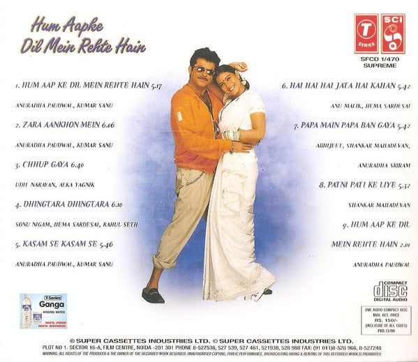 Anu Malik, Sameer : Hum Aapke Dil Mein Rehte Hain (CD)