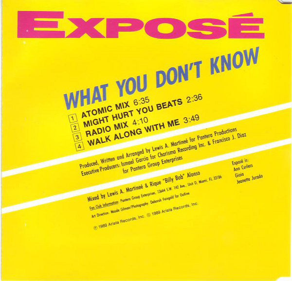Exposé : What You Don't Know (CD, Maxi)