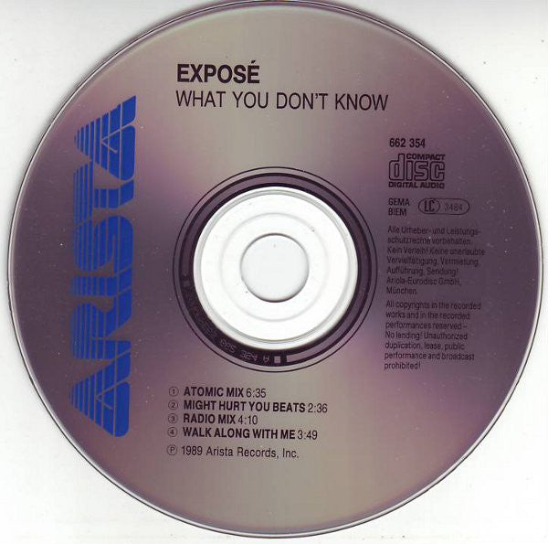 Exposé : What You Don't Know (CD, Maxi)