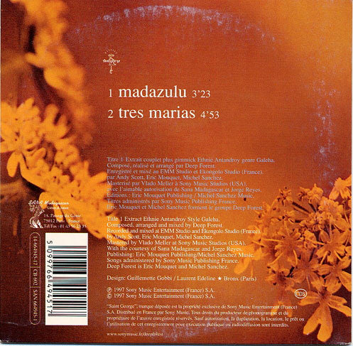 Deep Forest : Madazulu (CD, Single, Car)