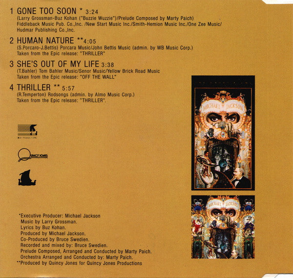 Michael Jackson : Gone Too Soon (CD, Maxi)