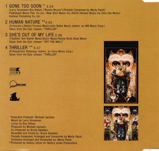 Michael Jackson : Gone Too Soon (CD, Maxi)