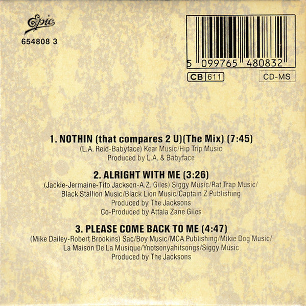 The Jacksons : Nothin (That Compares 2 U) (CD, Mini, Maxi)