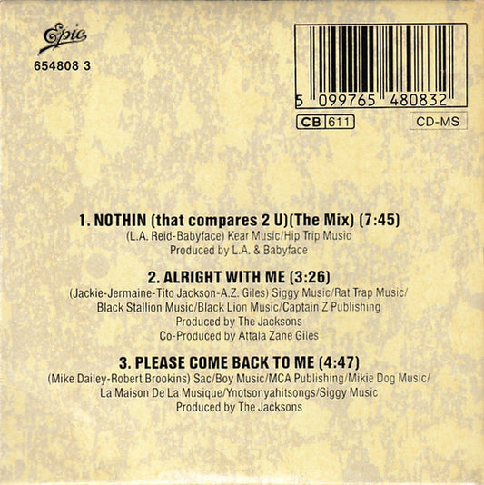 The Jacksons : Nothin (That Compares 2 U) (CD, Mini, Maxi)