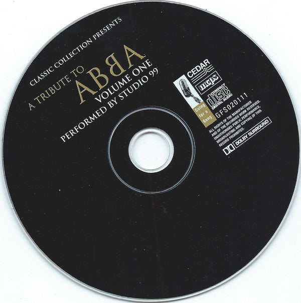 Studio 99 : Classic Collection Presents A Tribute To Abba Volume One (CD, Album)
