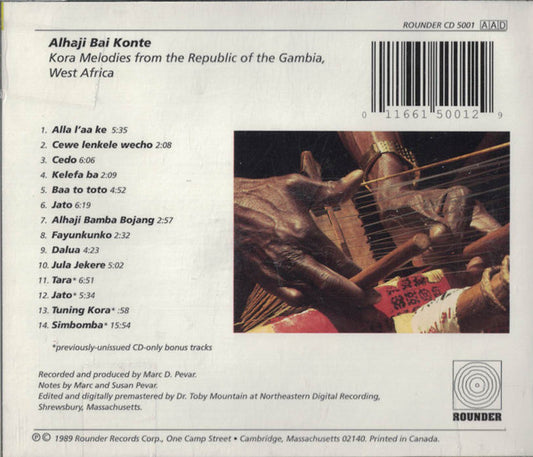 Alhaji Bai Konte : Kora Melodies From The Republic Of The Gambia, West Africa (CD, Album, RE)