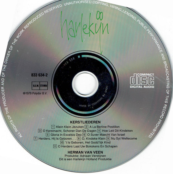 Herman van Veen : Kerstliederen (CD, Album, RE, Yel)