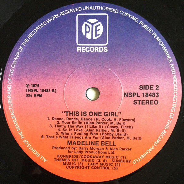 Madeline Bell : This Is One Girl (LP, Album)