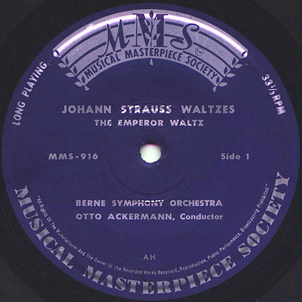 Berner Symphonieorchester : Johann Strauss Waltzes (7")