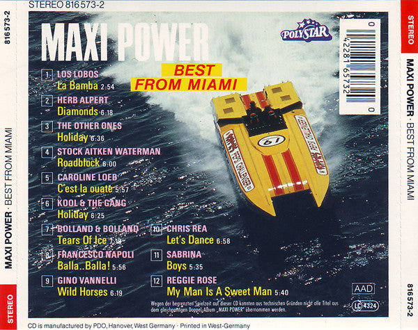 Various : Maxi Power - Best From Miami (CD, Comp)
