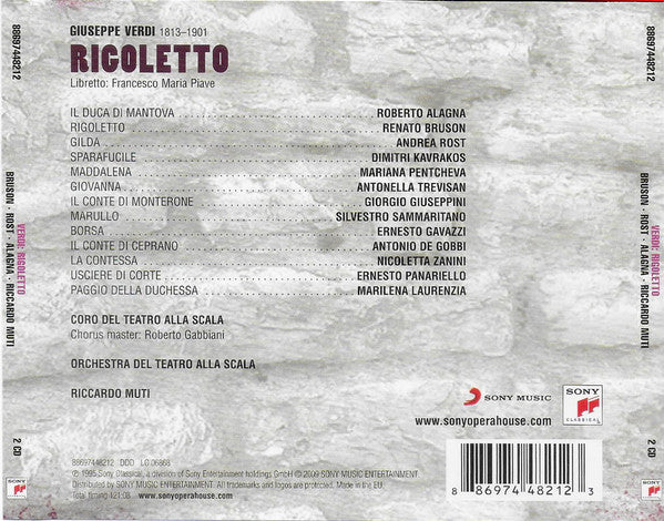 Giuseppe Verdi, Riccardo Muti, Orchestra Del Teatro Alla Scala, Roberto Alagna, Andrea Rost : Rigoletto (2xCD, Album)