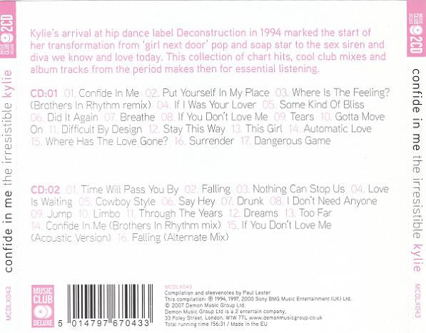Kylie Minogue : Confide In Me (The Irresistible Kylie) (2xCD, Comp)