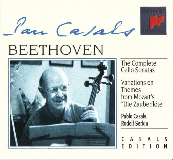 Ludwig van Beethoven - Pablo Casals, Rudolf Serkin : The Complete Cello Sonatas, Variations on Themes from Mozart's Die Zauberflöte (2xCD)