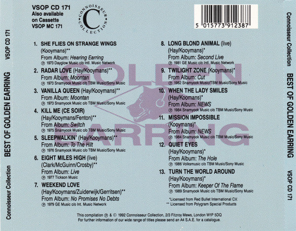 Golden Earring : Best Of Golden Earring (CD, Comp)