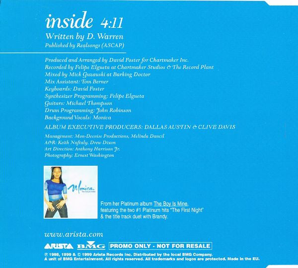 Monica : Inside (CD, Single, Promo)