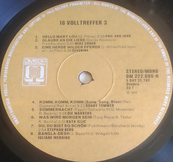 Various : 16 Volltreffer 3 (LP, Comp)