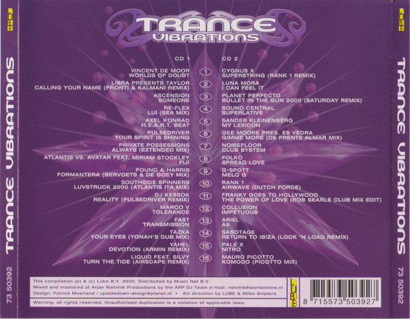 Various : Trance Vibrations (2xCD, Mixed)