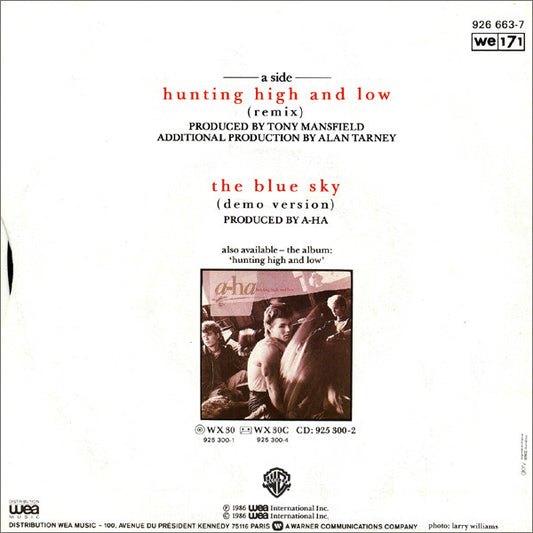 a-ha : Hunting High And Low (Remix) (7", Single)