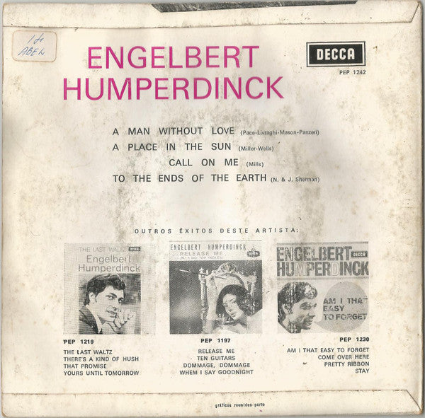 Engelbert Humperdinck : A Man Without Love (7", EP)