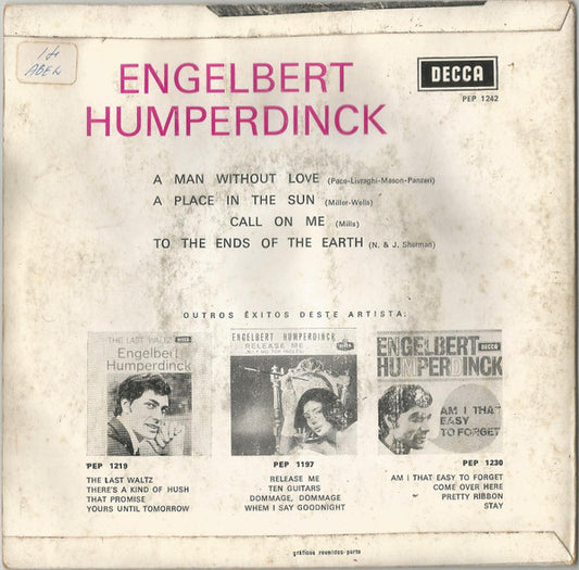 Engelbert Humperdinck : A Man Without Love (7", EP)