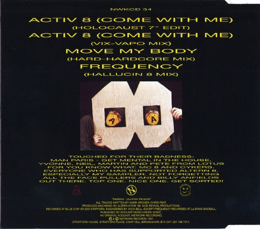 Altern 8 : Activ 8 (Come With Me) (CD, Single)