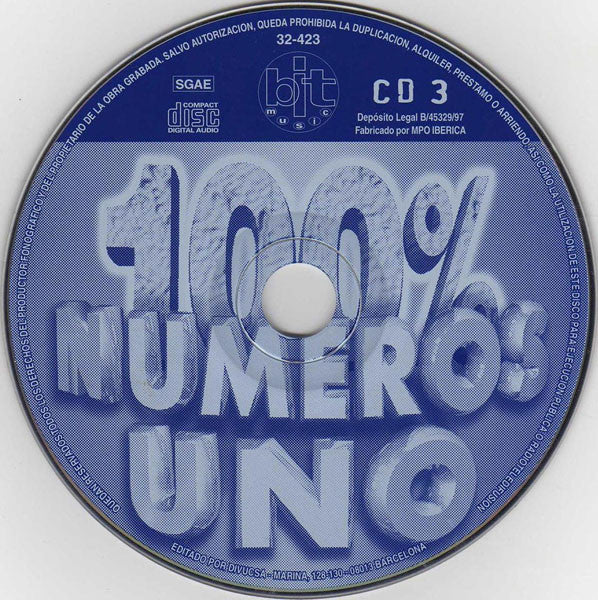 Various : 100% Numeros Uno (3xCD, Comp)