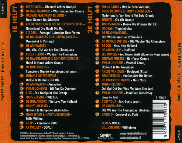 Various : Party Party - Oranje Hits 2004 (2xCD, Comp)