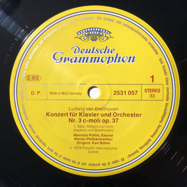 Ludwig van Beethoven - Wiener Philharmoniker, Maurizio Pollini, Maurizio Pollini : Klavierkonzert • Piano Concerto No.3 (LP, No )