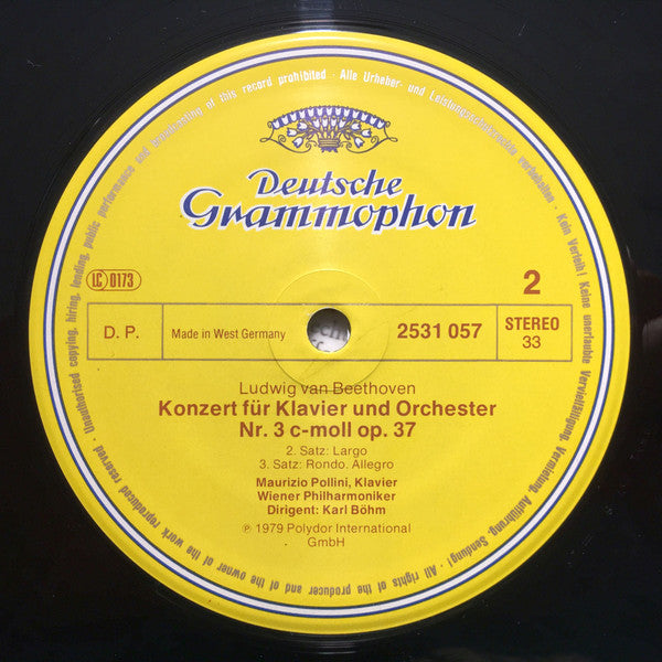 Ludwig van Beethoven - Wiener Philharmoniker, Maurizio Pollini, Maurizio Pollini : Klavierkonzert • Piano Concerto No.3 (LP, No )