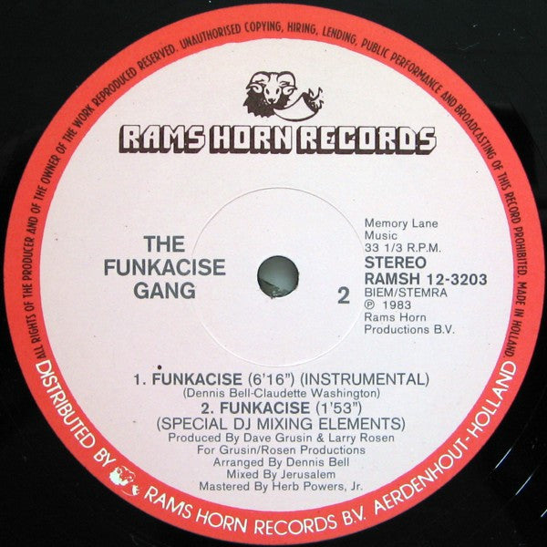 Funkacise Gang : Funkacise (12", Single)