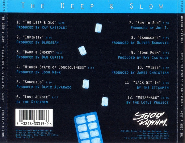 Various : The Deep And Slow (A Collection Of 12 Chill Out Tracks) (CD, Comp)