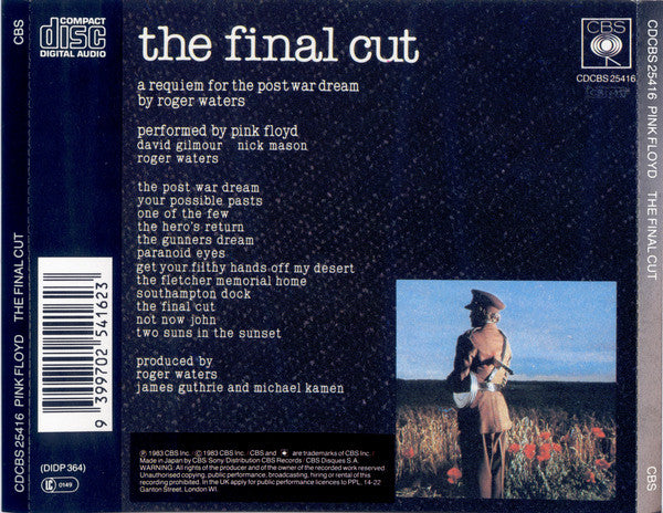 Pink Floyd : The Final Cut (CD, Album, RE)