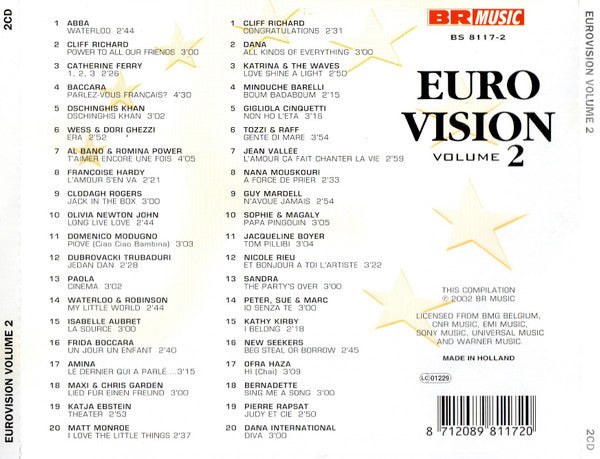 Various : Eurovision - Volume 2 (2xCD, Comp)