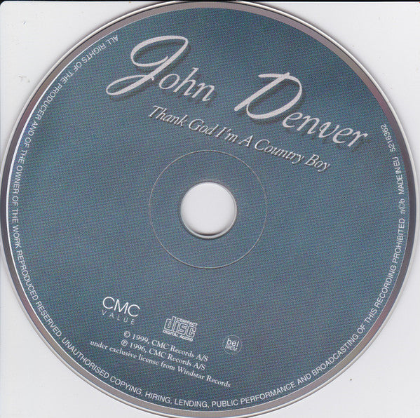 John Denver : Thank God I'm A Country Boy - Greatest Country Songs (CD, Album)