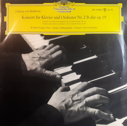 Ludwig van Beethoven – Wilhelm Kempff · Berliner Philharmoniker · Paul van Kempen : Konzert Für Klavier Und Orchester Nr. 2 B-dur (10", Mono)