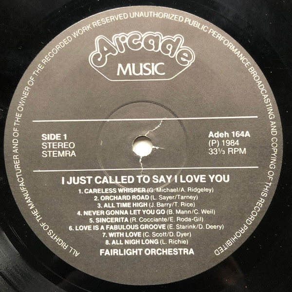 The Fairlight Orchestra : I Just Called To Say I Love You (LP, Comp)