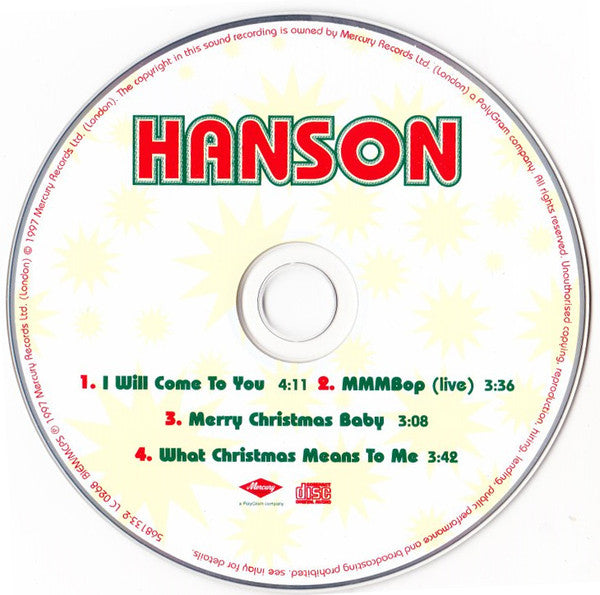 Hanson : I Will Come To You (CD, Single, Ltd, Dig)