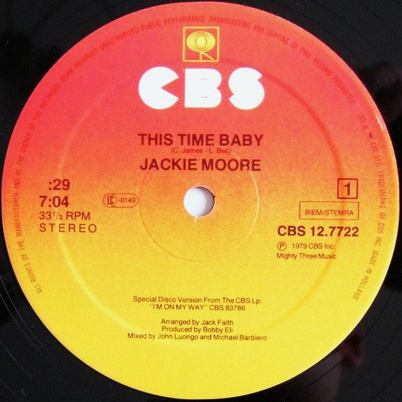 Jackie Moore : This Time Baby  / Let's Go Somewhere And Make Love (12", Maxi)