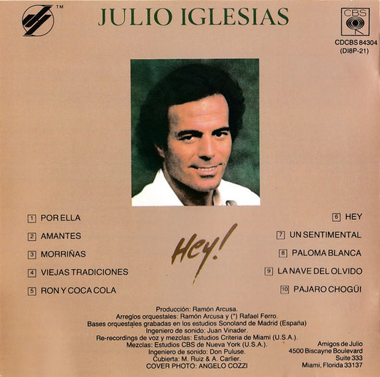 Julio Iglesias : Hey! (CD, Album)