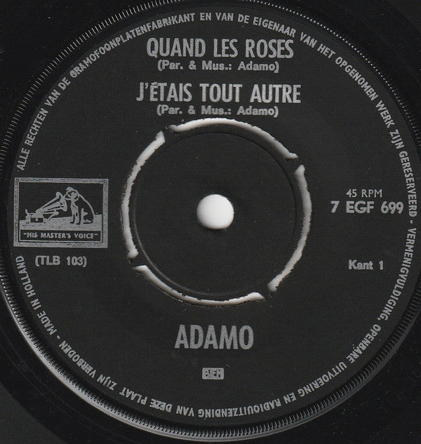 Adamo : Quand Les Roses (7", EP)
