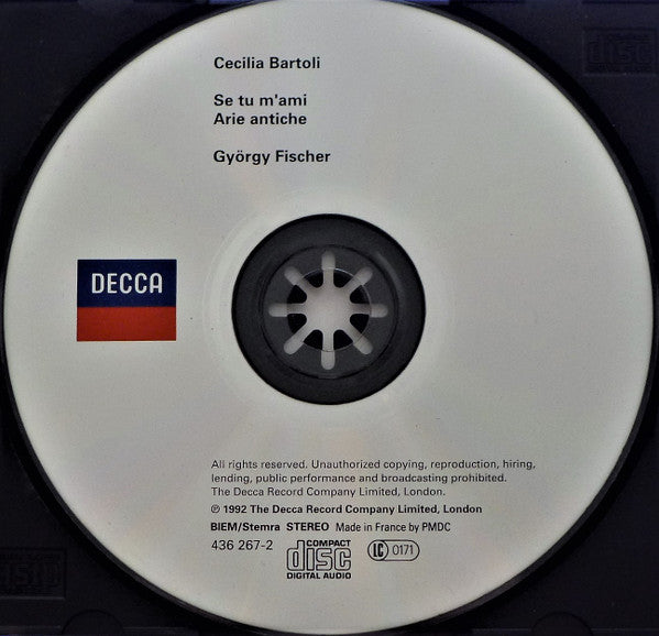 Cecilia Bartoli / György Fischer : Arie Antiche (Se Tu M'Ami) (CD, RE)