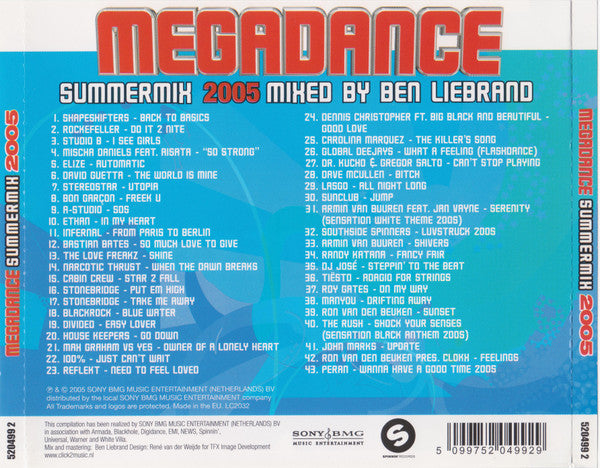 Ben Liebrand : Megadance Summermix 2005 (CD, Mixed)